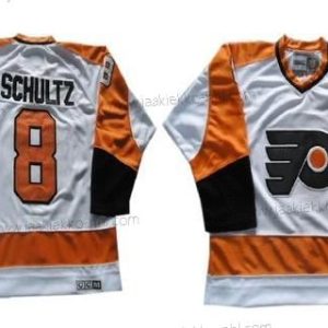 Miesten Philadelphia Flyers #8 Dave Schultz Valkoinen Retro CCM Paita