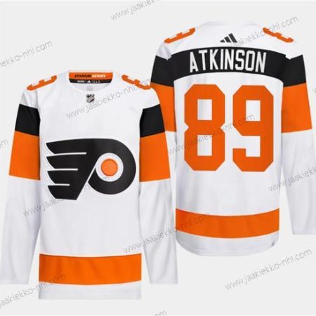 Miesten Philadelphia Flyers #89 Cam Atkinson Valkoinen 2024 Stadium Series Ommeltu Paita