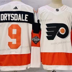 Miesten Philadelphia Flyers #9 Jamie Drysdale Valkoinen 2024 Stadium Series Ommeltu Paita