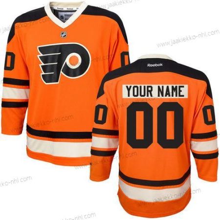 Miesten Philadelphia Flyers Mukautettu Oranssi Vaihtopaita Ommeltu NHL Reebok Jääkiekko Paita