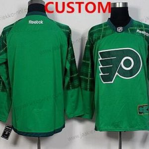 Miesten Philadelphia Flyers Mukautettu Vihreä 2016 St. Patrick’S Day Jääkiekko Paita