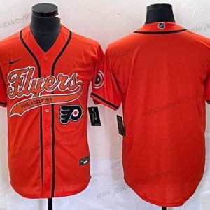 Miesten Philadelphia Flyers Tyhjä Oranssi Cool Base Ommeltu Baseball Paita