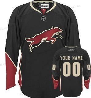 Miesten Phoenix Coyotes Mukautettu Musta Vieraspaita Paita