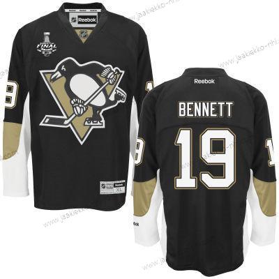 Miesten Pittsburgh Penguins #19 Beau Bennett Musta Maajoukkue Color 2017 Stanley Cup NHL Finals Patch Paita