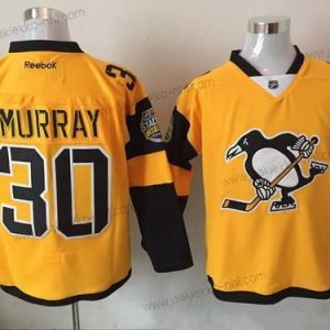 Miesten Pittsburgh Penguins #30 Matt Murray Keltainen 2017 Stadium Series Ommeltu NHL Reebok Jääkiekko Paita