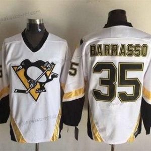 Miesten Pittsburgh Penguins #35 Tom Barrasso 2002-03 Valkoinen CCM Vintage Paita