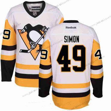 Miesten Pittsburgh Penguins #49 Dominik Simon Valkoinen Vieraspaita Ommeltu NHL Reebok Jääkiekko Paita