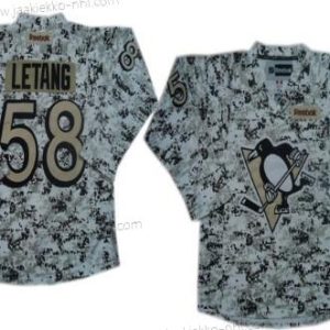 Miesten Pittsburgh Penguins #58 Kris Letang Valkoinen Maastokuvio Paita