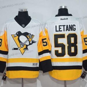 Miesten Pittsburgh Penguins #58 Kris Letang Valkoinen New Kolmas paita Ommeltu NHL Paita