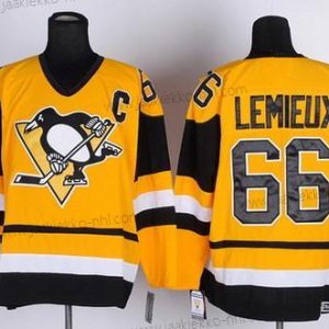 Miesten Pittsburgh Penguins #66 Mario Lemieux Keltainen Retro CCM Paita