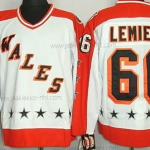 Miesten Pittsburgh Penguins #66 Mario Lemieux Valkoinen All-Star Retro CCM Paita