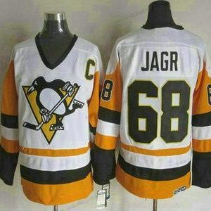 Miesten Pittsburgh Penguins #68 Jaromir Jagr 1988-89 Valkoinen CCM Vintage Paita