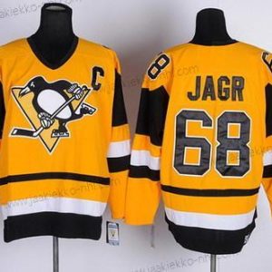 Miesten Pittsburgh Penguins #68 Jaromir Jagr Keltainen Retro CCM Paita