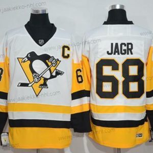 Miesten Pittsburgh Penguins #68 Jaromir Jagr Valkoinen New Kolmas paita Ommeltu NHL Paita