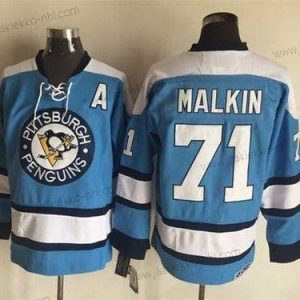 Miesten Pittsburgh Penguins #71 Evgeni Malkin 1960 Sininen CCM Vintage Jääkiekko Paita