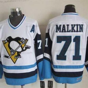 Miesten Pittsburgh Penguins #71 Evgeni Malkin 1972 Valkoinen With Sininen CCM Vintage Paita