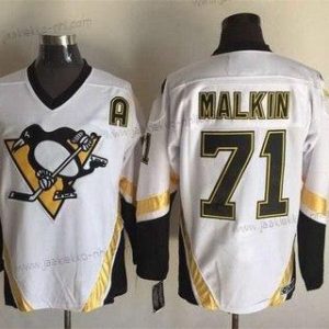 Miesten Pittsburgh Penguins #71 Evgeni Malkin 2002-03 Valkoinen CCM Vintage Paita