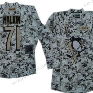 Miesten Pittsburgh Penguins #71 Evgeni Malkin Valkoinen Maastokuvio Paita