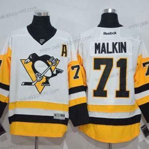 Miesten Pittsburgh Penguins #71 Evgeni Malkin Valkoinen New Kolmas paita Ommeltu NHL Paita