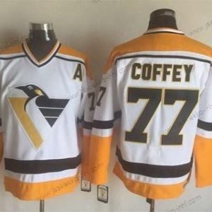 Miesten Pittsburgh Penguins #77 Paul Coffey 1992-93 Valkoinen CCM Vintage Paita