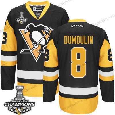 Miesten Pittsburgh Penguins #8 Brian Dumoulin Musta Vieraspaita Paita 2017 Stanley Cup Champions Patch