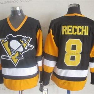 Miesten Pittsburgh Penguins #8 Mark Recchi Musta Retro CCM Paita