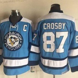 Miesten Pittsburgh Penguins #87 Sidney Crosby 1960 Sininen CCM Vintage Jääkiekko Paita