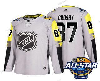 Miesten Pittsburgh Penguins #87 Sidney Crosby Harmaa 2018 NHL All-Star Ommeltu Jääkiekko Paita