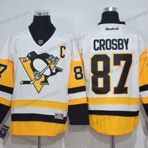 Miesten Pittsburgh Penguins #87 Sidney Crosby Valkoinen New Kolmas paita Ommeltu NHL Paita