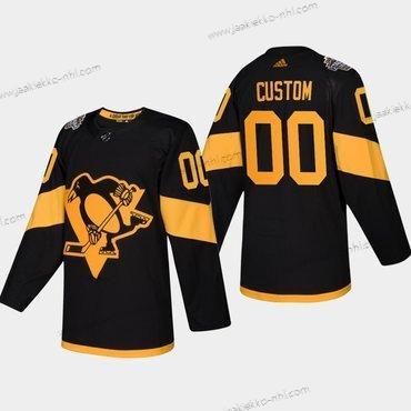 Miesten Pittsburgh Penguins Mukautettu Coors 2019 Stadium Series Musta Aito Paita