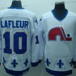 Miesten Quebec Nordiques #10 Guy Lafleur Valkoinen Retro CCM Paita