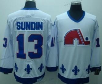 Miesten Quebec Nordiques #13 Mats Sundin Valkoinen Retro CCM Paita