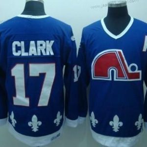 Miesten Quebec Nordiques #17 Wendel Clark Laivastonsininen Sininen Retro CCM Paita