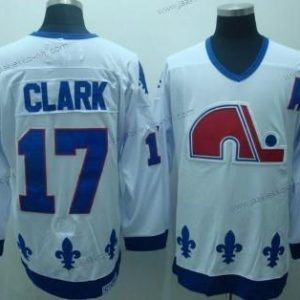 Miesten Quebec Nordiques #17 Wendel Clark Valkoinen Retro CCM Paita