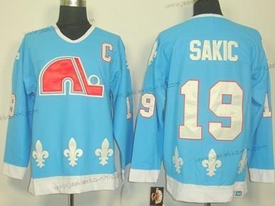 Miesten Quebec Nordiques #19 Joe Sakic Sininen Retro CCM Paita