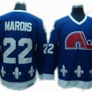 Miesten Quebec Nordiques #22 Mario Marois Laivastonsininen Sininen Retro CCM Paita