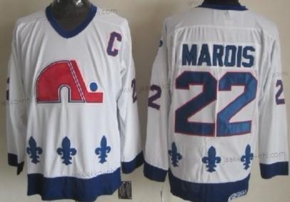 Miesten Quebec Nordiques #22 Mario Marois Valkoinen Retro CCM Paita