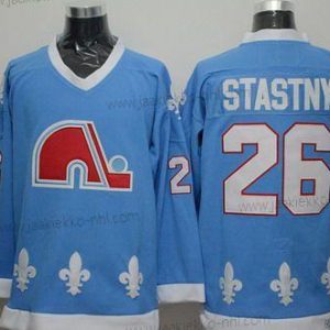 Miesten Quebec Nordiques #26 Peter Stastny Sininen CCM Vintage Paita