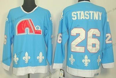 Miesten Quebec Nordiques #26 Peter Stastny Sininen Retro CCM Paita