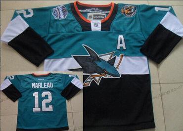 Miesten San Jose Sharks #12 Patrick Marleau 2015 Stadium Series Sininen #2 Musta Paita