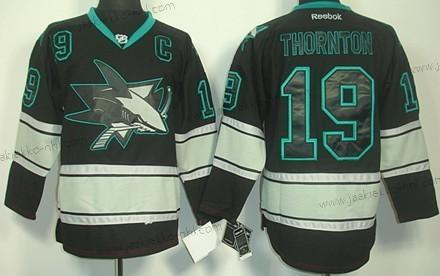 Miesten San Jose Sharks #19 Joe Thornton Musta Ice Paita