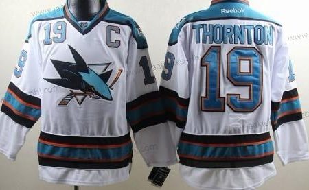 Miesten San Jose Sharks #19 Joe Thornton Valkoinen Paita