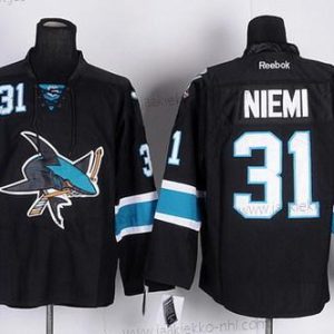 Miesten San Jose Sharks #31 Antti Niemi Musta Vieraspaita Paita