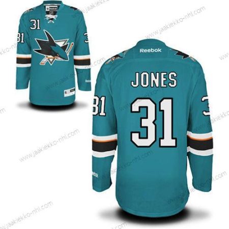 Miesten San Jose Sharks #31 Martin Jones Sinivihreä Premier Kotiottelupaita Paita