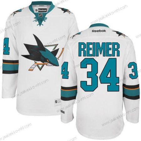 Miesten San Jose Sharks #34 James Reimer Valkoinen Kolmas paita Jääkiekko Paita