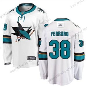 Miesten San Jose Sharks #38 Mario Ferraro Branded Kolmas paita Breakaway Valkoinen Paita