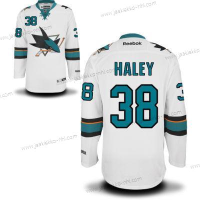 Miesten San Jose Sharks #38 Micheal Haley Valkoinen Kolmas paita Jääkiekko Paita