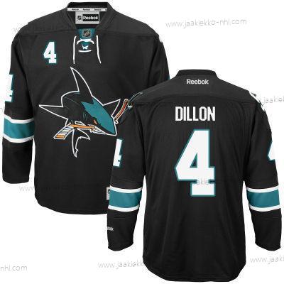 Miesten San Jose Sharks #4 Brenden Dillon Musta Vieraspaita Paita