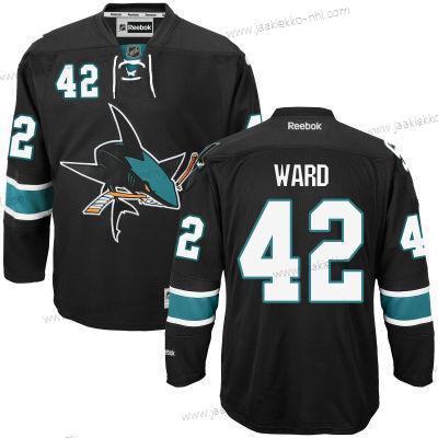 Miesten San Jose Sharks #42 Joel Ward Musta Vieraspaita Jääkiekko Paita