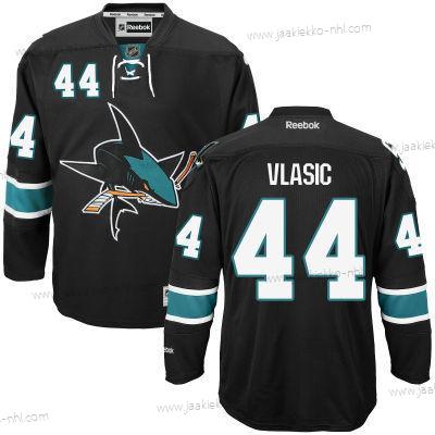 Miesten San Jose Sharks #44 Marc-Edouard Vlasic Musta Vieraspaita Jääkiekko Paita